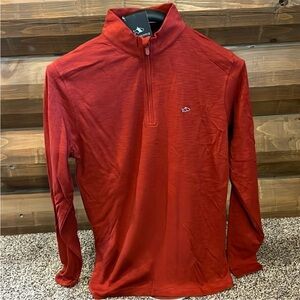 Fish hippie Men's Red Zip-Up Sweater